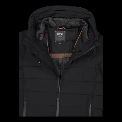5. CMP Herren Wintersportjacke mit Kapuze, isoliert, schwarz (34K0167/U901)