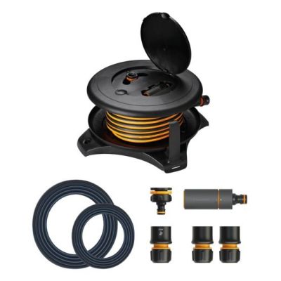 8. FISKARS Schlauchtrommel massiv L 1/2" 30m Wasserrad