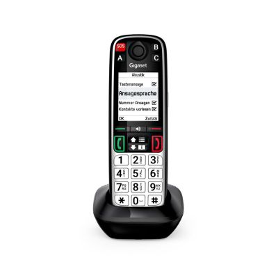 3. Gigaset EASY 500HX Analog/DECT-Telefon mit Anrufernamen und -ID, Schwarz/Silber