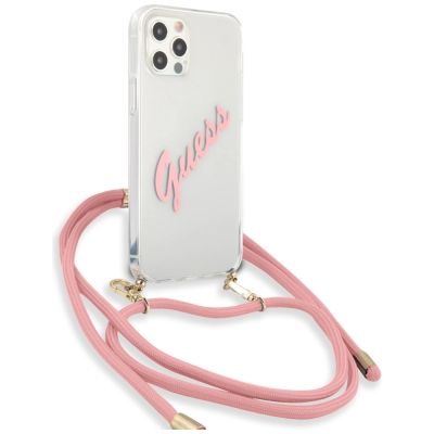 4. Guess Script Vintage iPhone 12 Pro Max 6,7" Hülle - Rosa