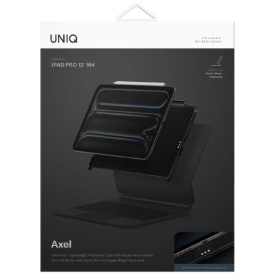 7. Uniq Axel Hülle für iPad Air 13" 2024 / 2025 / iPad Pro 13" 2024 - Schwarz