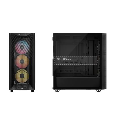 14. Corsair 3200D RS ARGB Mid-Tower Smoked Gehäuse
