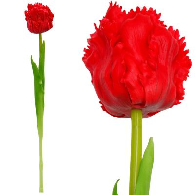 12. ROTE TULPE 38CM LEBENSECHTE FRÜHLINGSDEKORATION