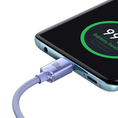4. Baseus CAJY000705 USB-C – USB-C PD QC-Kabel 100 W 5 A 480 Mbit/s 2 m – Lila