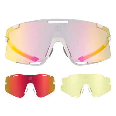 2. Rockbros SP338 ROAD TO SKY Radbrille mit Wechselgläsern – Creme