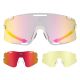 2. Rockbros SP338 ROAD TO SKY Radbrille mit Wechselgläsern – Creme