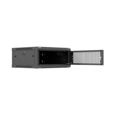 12. LANBERG Wandregalschrank 19" 4HE 600x600 SCHWARZ PERFORIERTÜREN (FLACHVERPACKT)