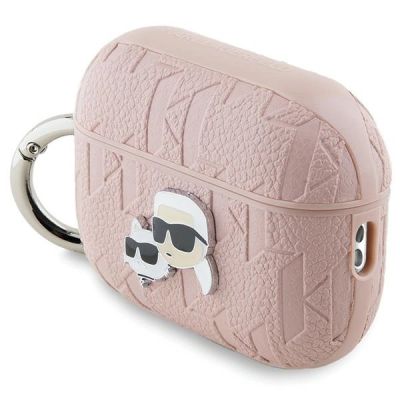 3. Karl Lagerfeld Monogram Karl & Choupette Head Case für AirPods Pro 2 – Rosa