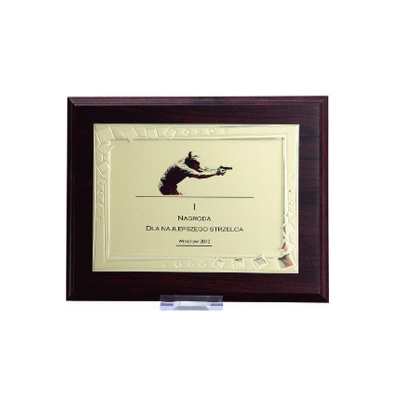 2. Diplom aus Kunststoff mit gravierter Metallplatte