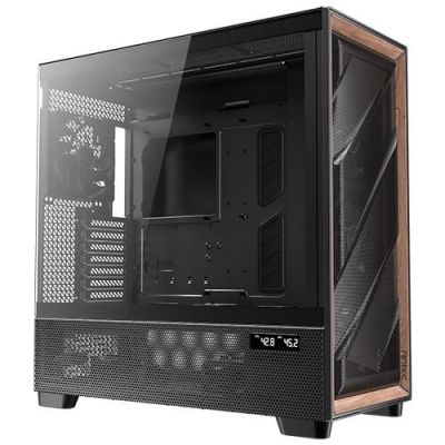 2. Antec FLUX PRO Full Tower Schwarz, Holz