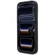 5. Mercedes Leder-Mesh-Hülle mit Bow Line MagSafe für iPhone 18 Pro / 17 Pro – Dunkelgrau