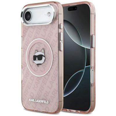 Karl Lagerfeld IML Choupette Head Logo MagSafe Hülle für iPhone 17 Air - Pink