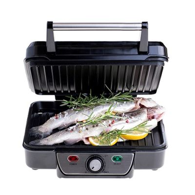 Mesko MS 3050 Kontaktgrill, 1800 W, Schwarz/Edelstahl