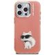 3. Karl Lagerfeld IML Aquarelle Choupette & Logo iPhone 16 Pro Hülle – Rosa