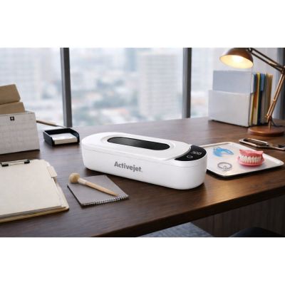 25. Activejet AUC-200 Ultraschall-UV-Reiniger für Zahnprothesen, Brillen und Schmuck, weiß.