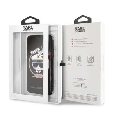 10. Karl Lagerfeld Signature Glitter iPhone X/Xs Hülle - Schwarz