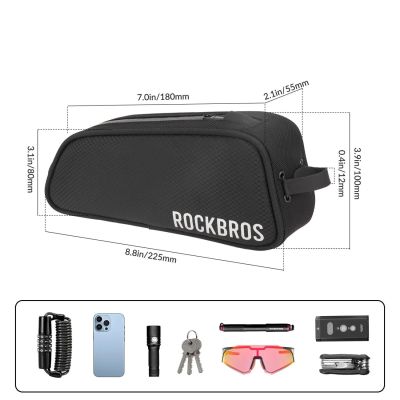 3. Rockbros TL004 ROAD TO SKY 0,7L Wasserdichte Rahmentasche für Fahrräder - Schwarz