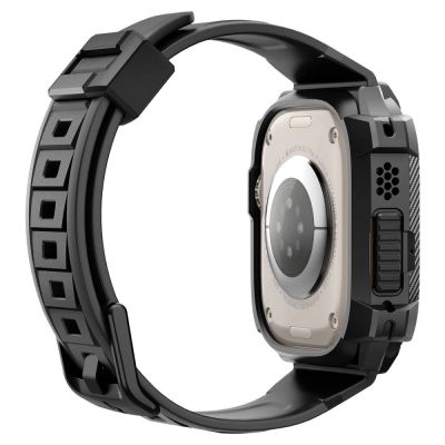 13. Spigen Rugged Armor Pro Gehäuse mit Armband für Apple Watch Ultra (49 mm) – Schwarz