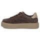 4. Damen-Plateau-Sneaker aus Leder, braun, Filippo DP6119
