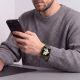 4. Tech-Protect Silikonarmband für Apple Watch 44 / 45 / 46 / 49 mm – Grün