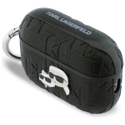 3. Karl Lagerfeld Monogram Karl & Choupette Schutzhülle für AirPods Pro 3 – Schwarz