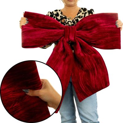 5. Dekorative burgunderrote Schleife 67x72x9cm Glimmer