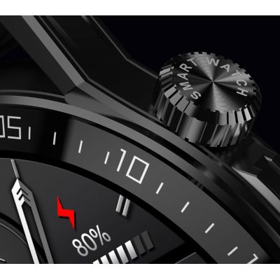 16. Rubicon RNCE88-2 Schwarze Smartwatch – Schwarzes Silikonarmband + Schwarzes Armband