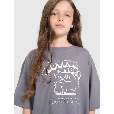 3. Oversized T-Shirt mit Aufdruck für Mädchen 4F 4FJRAW25TTSHF3197-22S