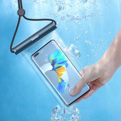 8. Baseus AquaGlide BS-PC030 Gehäuse, wasserdicht IPX8, mit zylindrischem Verschluss – blau