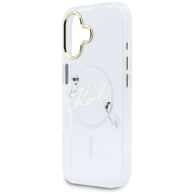 6. Karl Lagerfeld IML Choupettes Karl Script Logo MagSafe iPhone 17 Hülle - Transparent