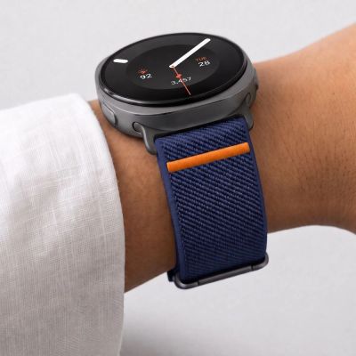6. Tech-Protect Nylonarmband mit Verschluss für Samsung Galaxy Watch 40/44/46 mm – Marineblau