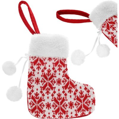 5. Weißer Geschenksocken-Anhänger, 16 x 19 cm