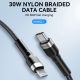 6. Wozinsky WNBCL1 Lightning / USB-C PD 30W Kabel 1 m - Schwarz