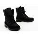 7. Progress Damen-Winterstiefel, schwarze gefütterte Schneestiefel mit Lammfell