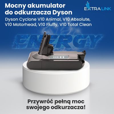 10. Akku für Dyson V10 Staubsauger 25,2 V 3000 mAh