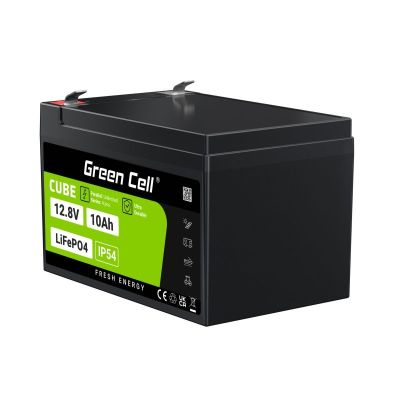 13. GREEN CELL LiFePO4-Akku CUBE 10 Ah 12 V/12,8 V 128 Wh LFPGC12V10AH