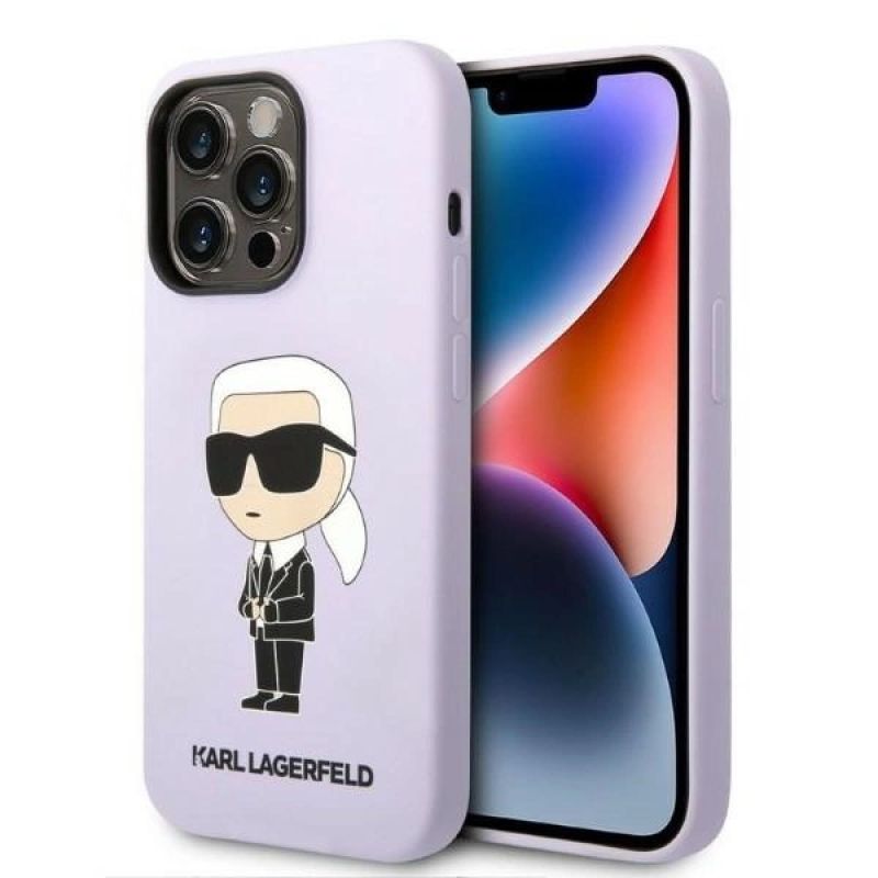 Karl Lagerfeld KLHCP14XSNIKBCU iPhone 14 Pro Max 6,7" Hardcase lila/lila Silikon Ikonik