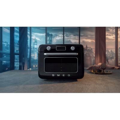 2. Smeg COF01BLEU Kleine schwarze Dampfgarerknöpfe, Drehknopf