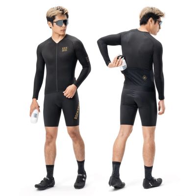 7. Rockbros YDCX008 Diamond Langarm-Radtrikot Größe L - Schwarz