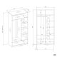 7. Garderobenschrank OPENO 1W6P WEISS, modulares Regal mit Kleiderstange und Einlegeböden für das Schlafzimmer