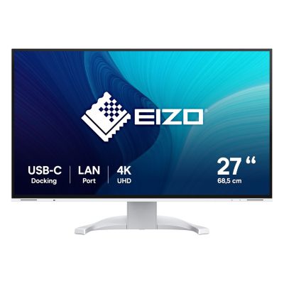 EIZO FlexScan EV2740X-WT Monitor – 68,6 cm (27 Zoll) – 3840 x 2160 Pixel – 4K Ultra HD – LCD – 5 ms – Weiß
