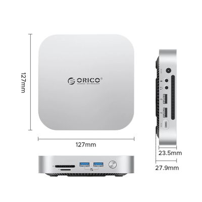 2. Orico MiniLink 9-in-1 Dockingstation mit M.2 SSD-Festplatteneinschub – Silber