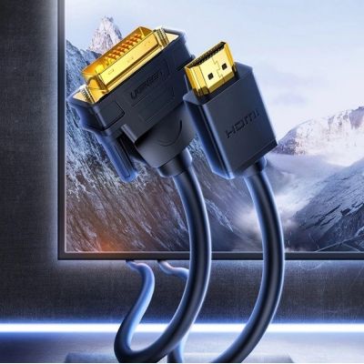 2. Ugreen HD106 DVI 24+1 Pin/HDMI FHD 60Hz Kabel 1,5 m (schwarz)
