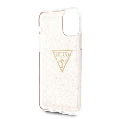 4. Guess GUHCN58SGTLGO iPhone 11 Pro Gold/Gold Hartschalenetui Glitter Triangle