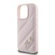 6. Karl Lagerfeld Quilted Signature Hülle für iPhone 16 Pro Max – Rosa
