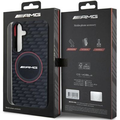 8. AMG Silikon Carbon Pattern MagSafe Hülle für Samsung Galaxy S24+ - schwarz