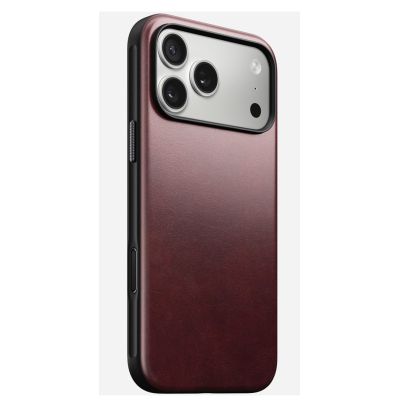 Nomad Moderne Lederhülle für 17,5 cm (6,9") Mobiltelefone, Burgunderrot