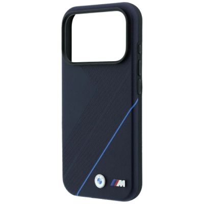 6. BMW M Tire Track Blue Line MagSafe Hülle für iPhone 18 Pro / 17 Pro – Marineblau