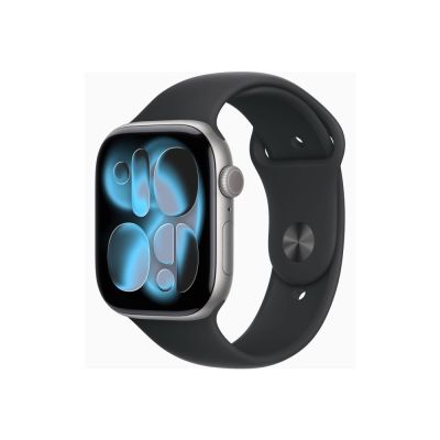 3. Apple Watch Series 11 GPS + Cellular 46 mm Gehäuse aus Space Grau Aluminium mit schwarzem Sportarmband - S/M