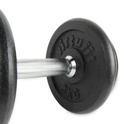 4. VIRTUFIT VERSTELLBARES PRO-HANTELSET - LANGHANTELSET - GUSSEISEN - 1 X 15 KG